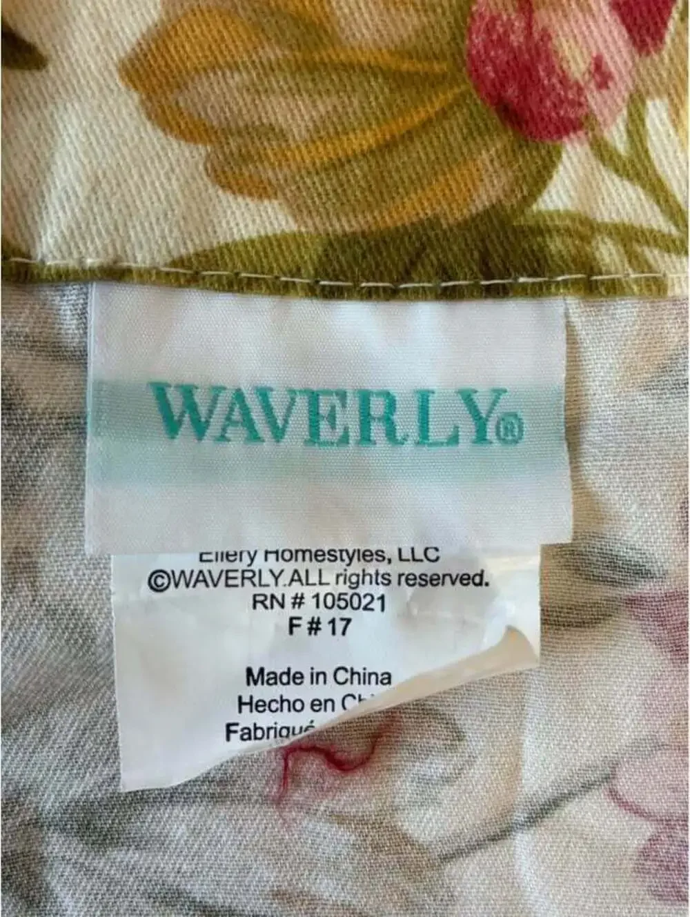 Waverly vintage Floral Scalloped Window Valance set of 2